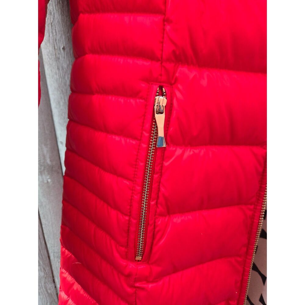 Kate Spade Lollipop Red Down Puffer Coat — Size M Pre-Owned - Picture 6 of 15